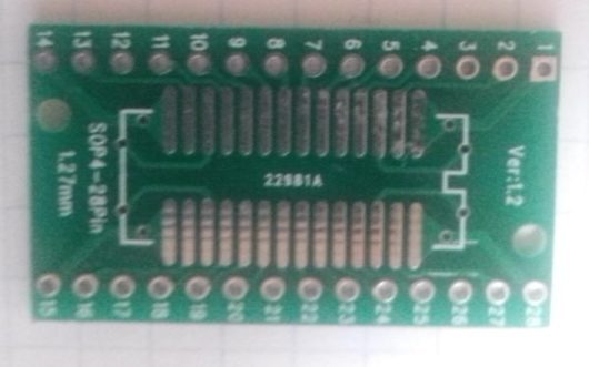 Плата SO/SSOP/SOIC/MSOP TSSOP4-28 / TSSOP4-20 turn DIP28 1.27MM / 0.65MM turn 2.54MM