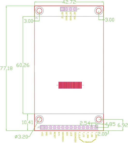 модуль дисплея 2.4 дюйма 240*320 SPI TFT LCD  ILI9341 5V / 3.3V — изображение 2